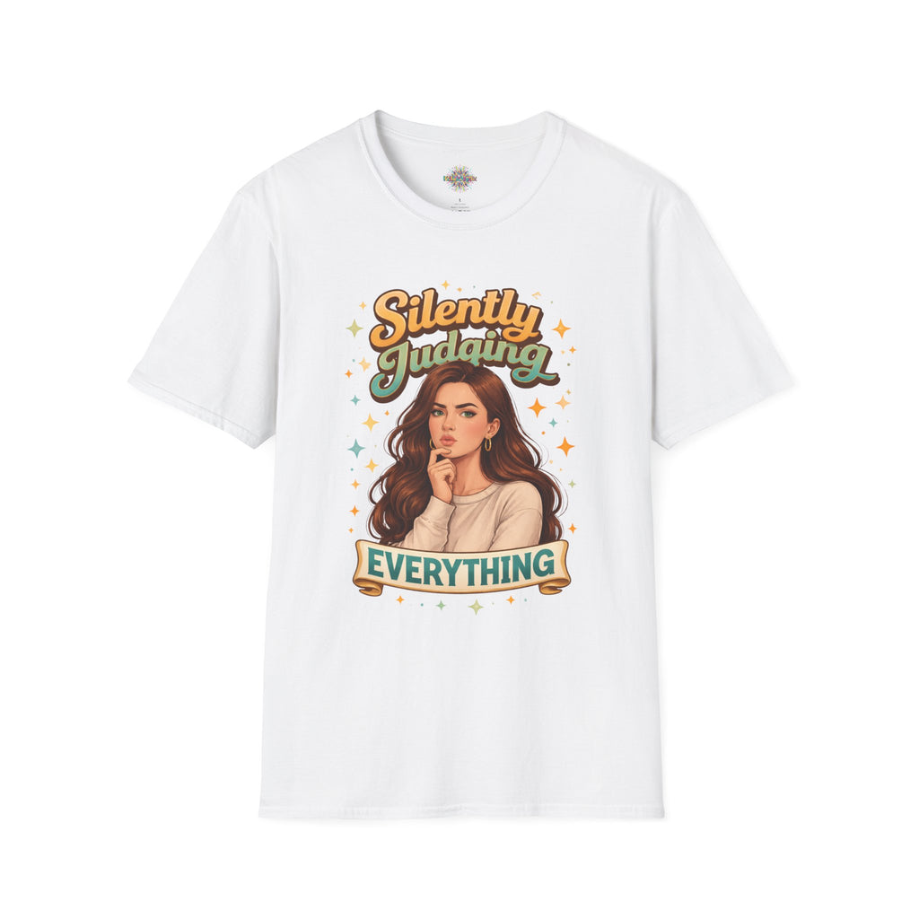 Silently Judging Everything T-Shirt | Retro Illustration, Sassy Quote