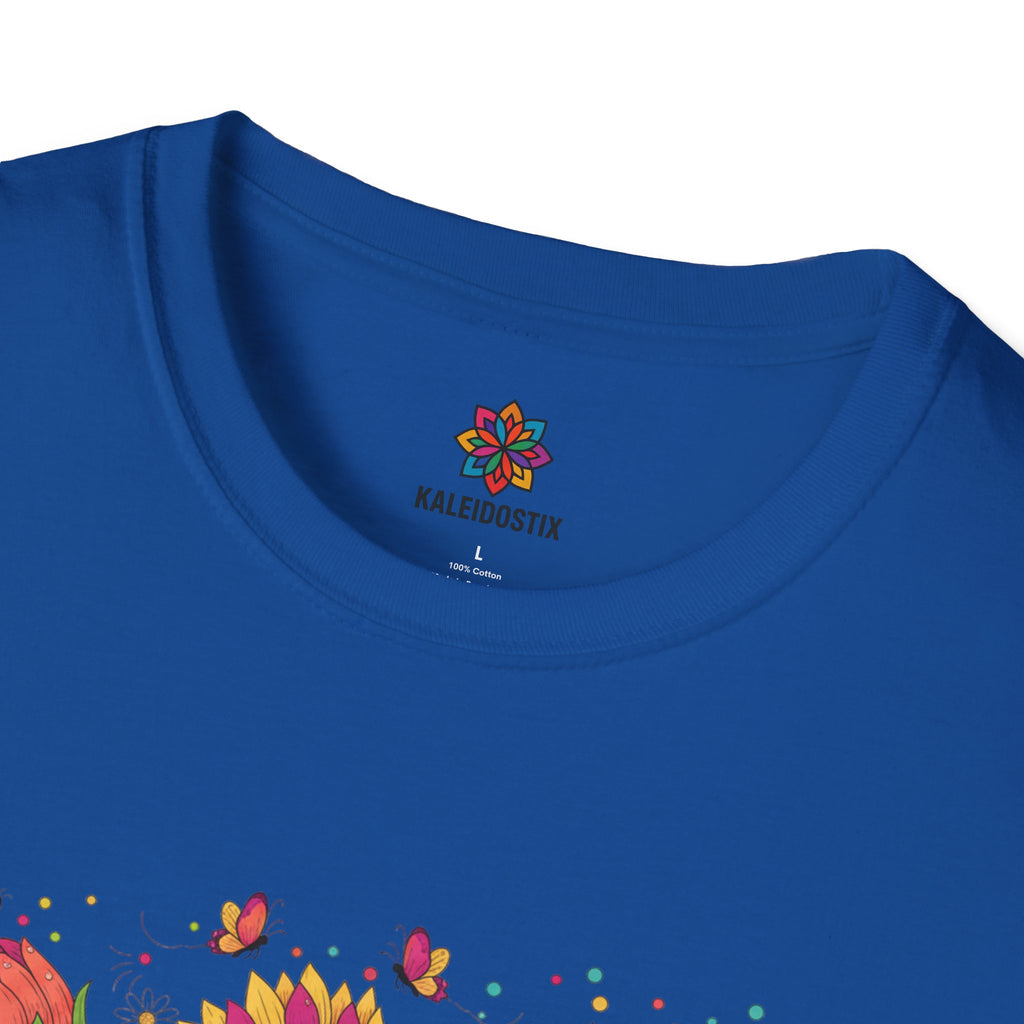 Blooming in Real Time floral graphic T-Shirt | colorful flower evolution design