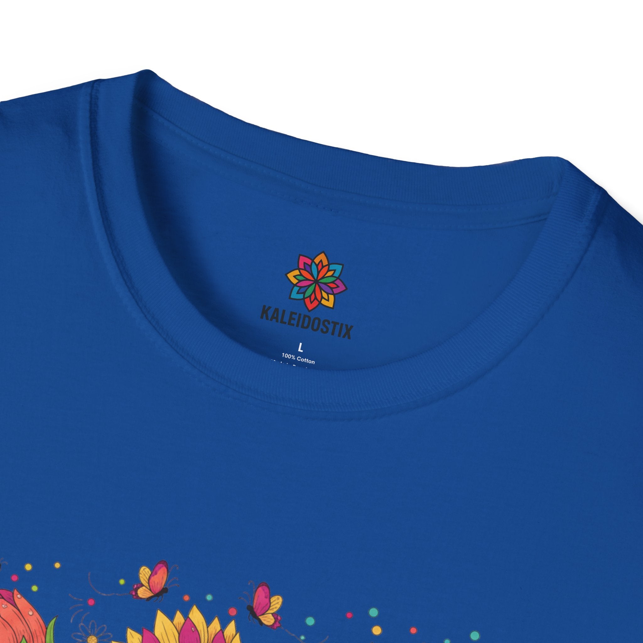 Blooming in Real Time floral graphic T-Shirt | colorful flower evolution design