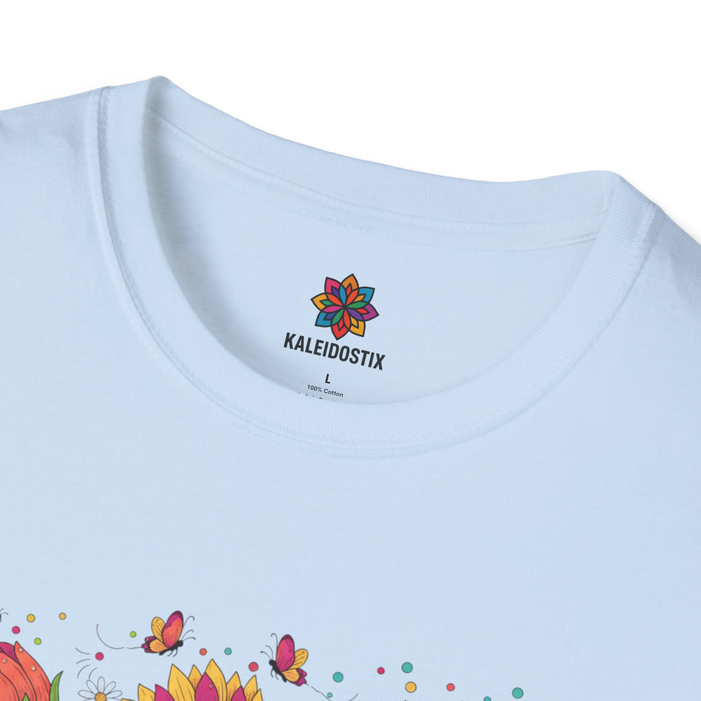 Blooming in Real Time floral graphic T-Shirt | colorful flower evolution design
