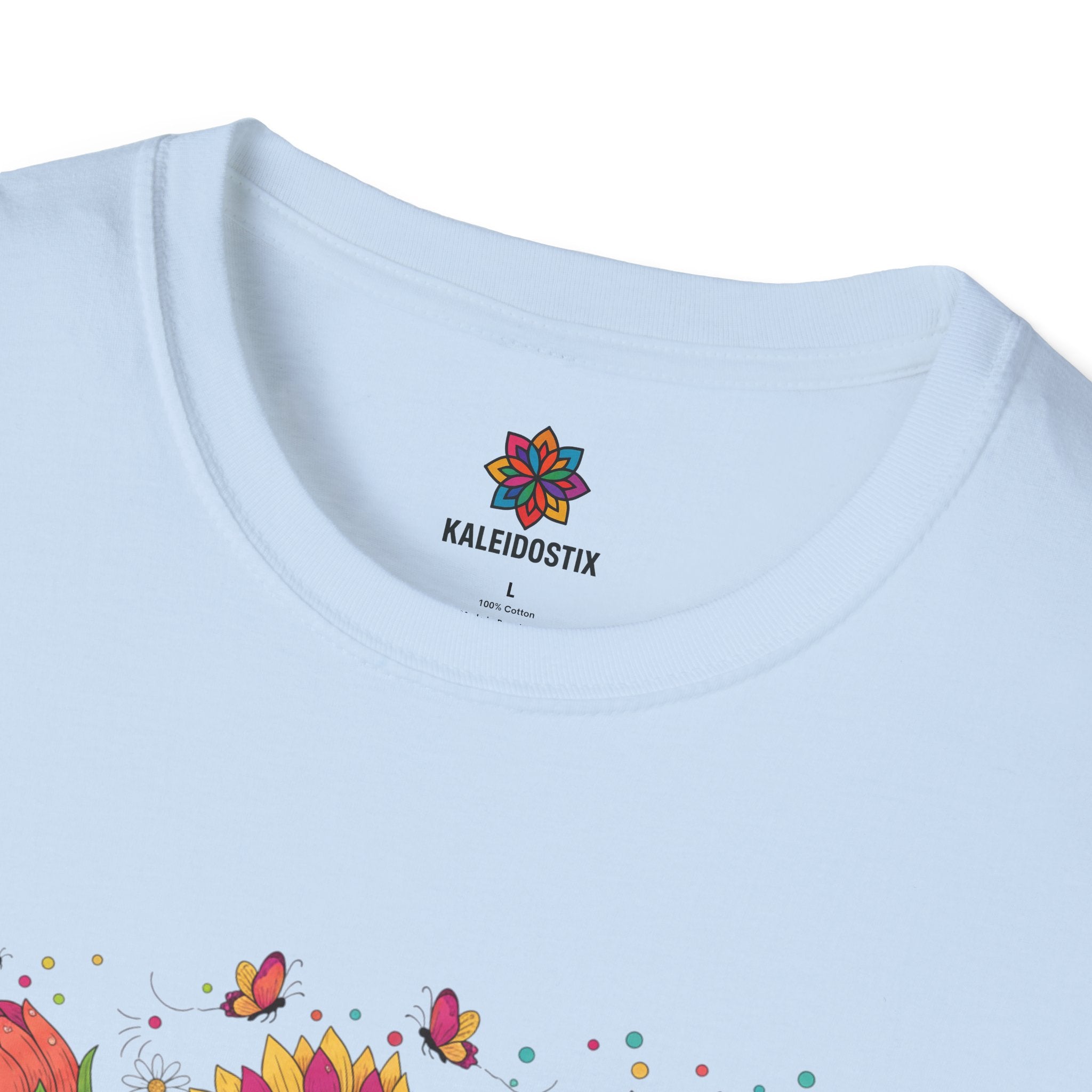 Blooming in Real Time floral graphic T-Shirt | colorful flower evolution design