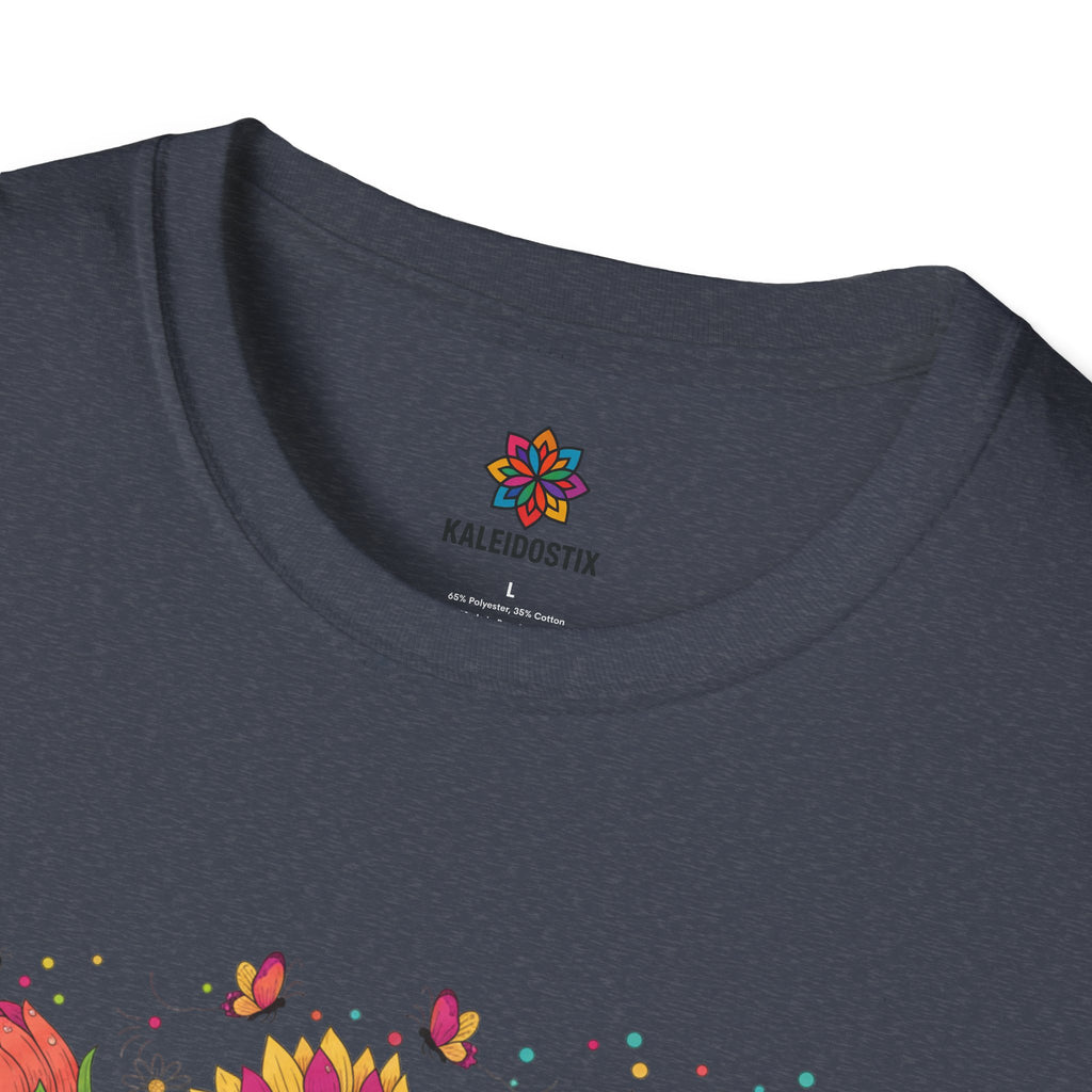 Blooming in Real Time floral graphic T-Shirt | colorful flower evolution design