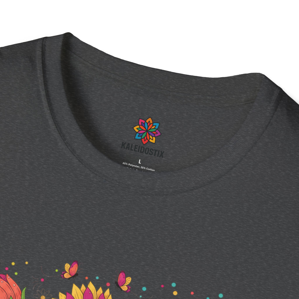 Blooming in Real Time floral graphic T-Shirt | colorful flower evolution design
