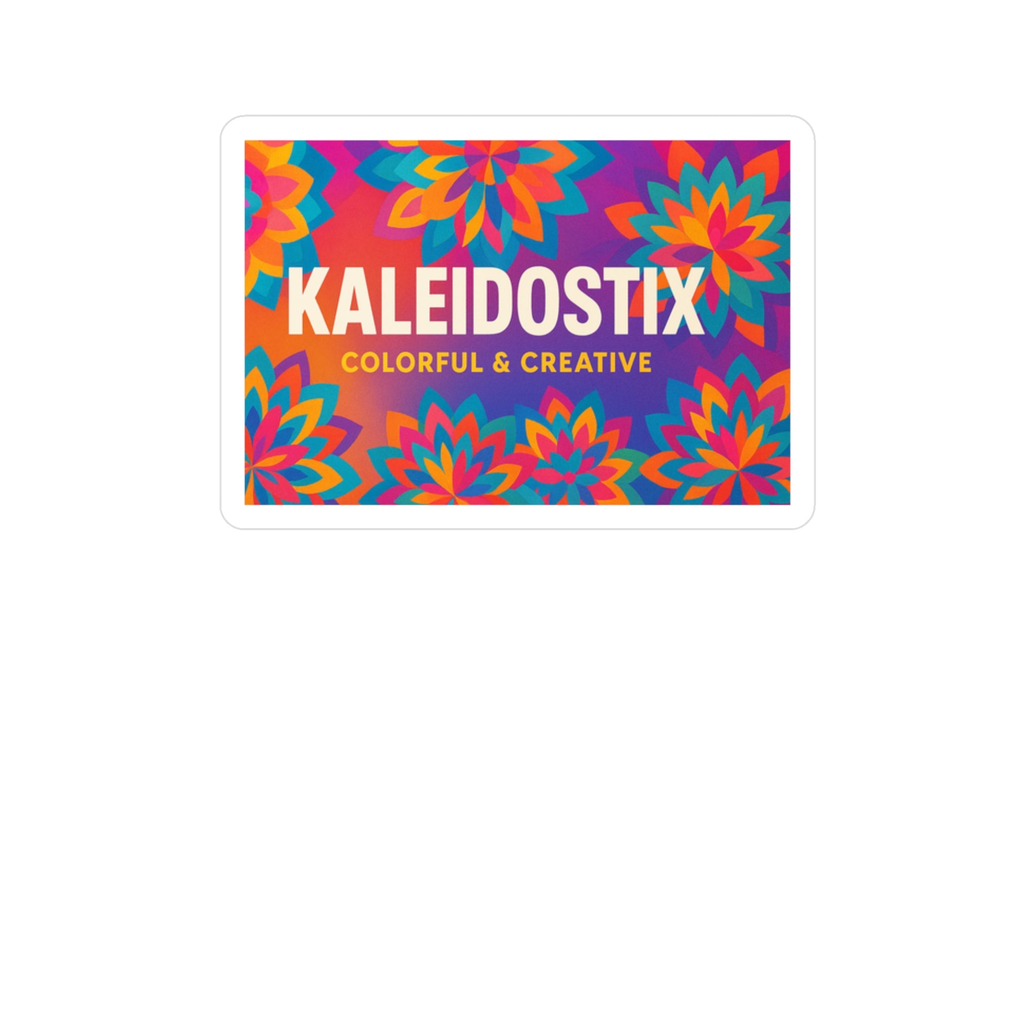 Kaleidostix Floral Kaleidoscope Sticker | Kiss-Cut Vinyl Decal