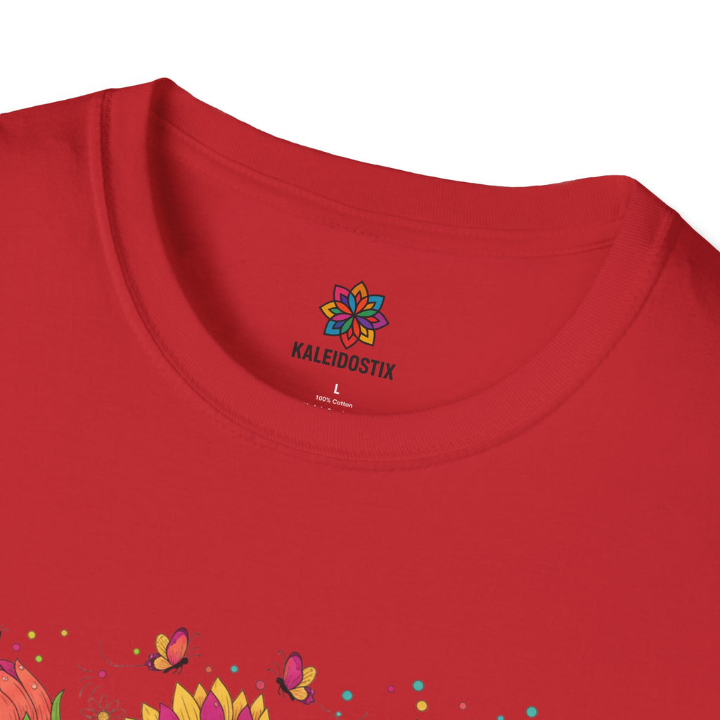 Blooming in Real Time floral graphic T-Shirt | colorful flower evolution design