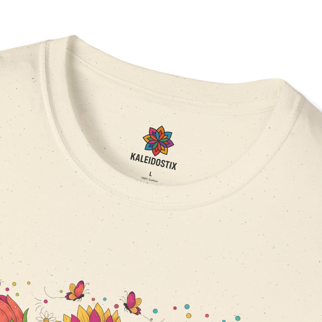 Blooming in Real Time floral graphic T-Shirt | colorful flower evolution design