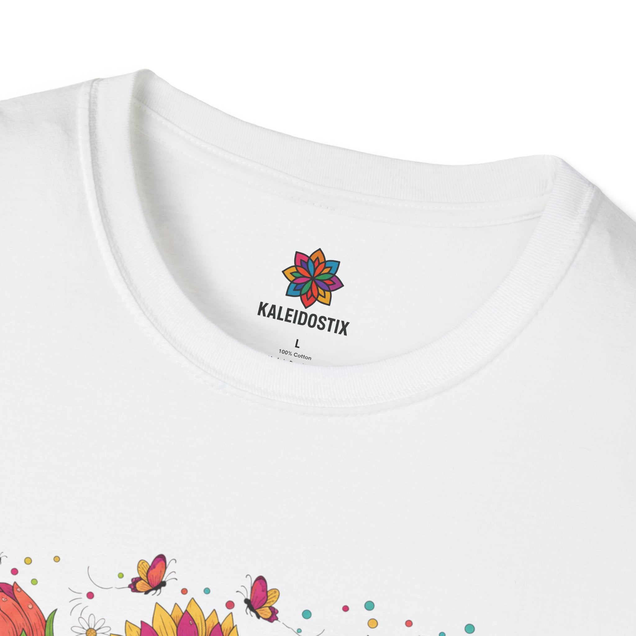 Blooming in Real Time floral graphic T-Shirt | colorful flower evolution design
