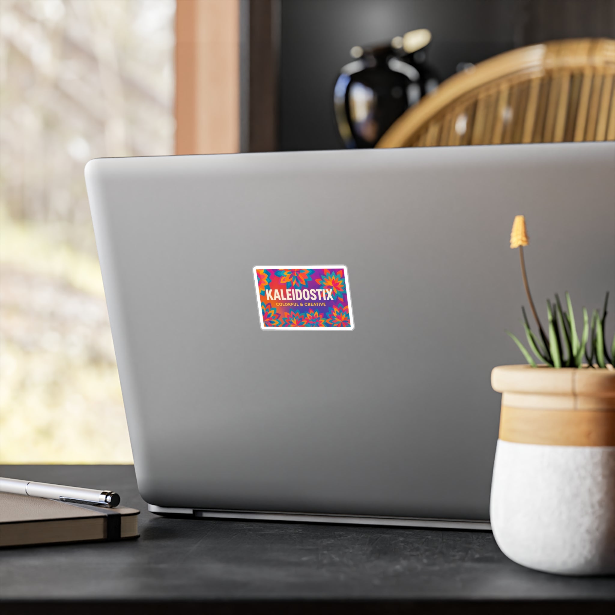 Kaleidostix Floral Kaleidoscope Sticker | Kiss-Cut Vinyl Decal